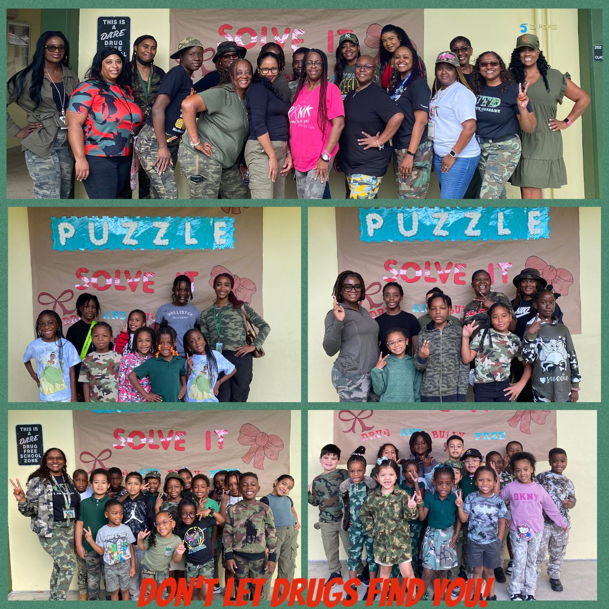 mdcps232613's tweet photo. Camouflage Day! Don’t Let Drugs Find You. @MDCPSNorth @norlandelem https://t.co/cHdb5GbNQf