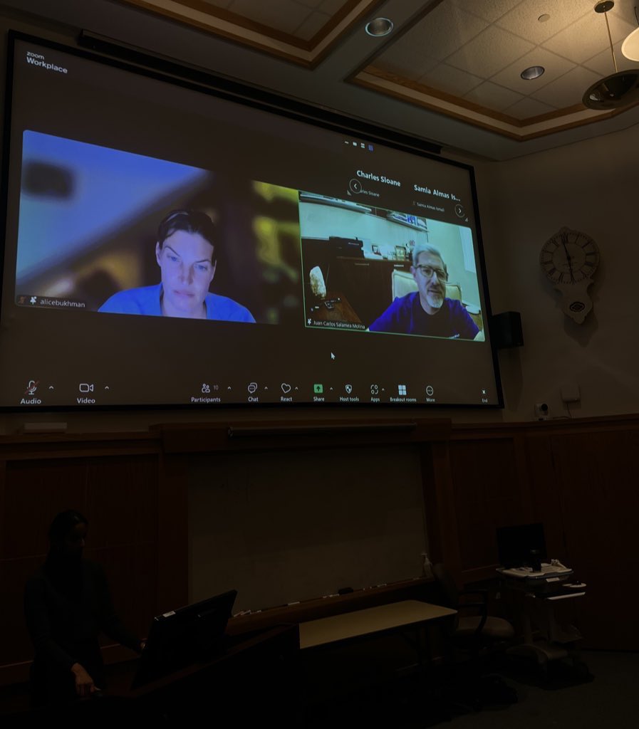 MGHAusten's tweet image. Excellent global surgery case discussion today led by second-year medical student Mary DeVillis and Dr. Juan Salamea, who joined us from Ecuador! We were also joined by Dr. Alice Bukhman, Co-Director of the Medical Justice Alliance, to discuss the care of incarcerated patients.