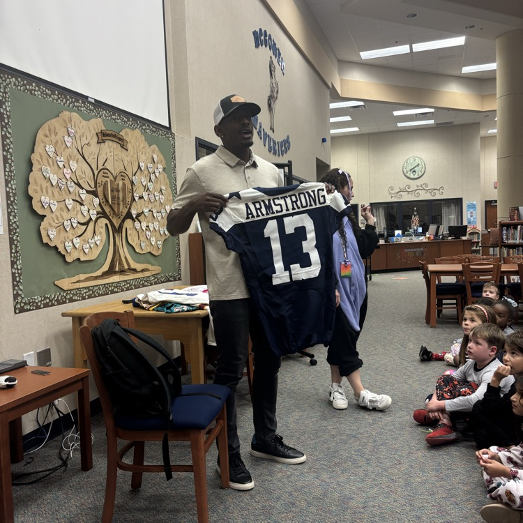 McGowenES's tweet photo. Today our first graders had the privilege of hearing Anthony Armstrong as a mystery reader. Anthony Armstrong played NFL football for Miami, Washington, and the Dallas Cowboys! They were so excited! 🏈 https://t.co/TgJx7eymxg