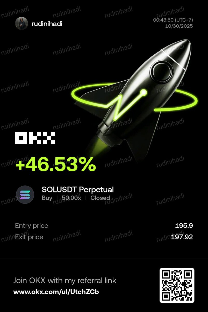 rudinihadi's tweet photo. Not Bad

https://t.co/v8WRWTp61I

#OKX #OKXWallet #Solana #sol #perpetual https://t.co/sXPzo3qKdF