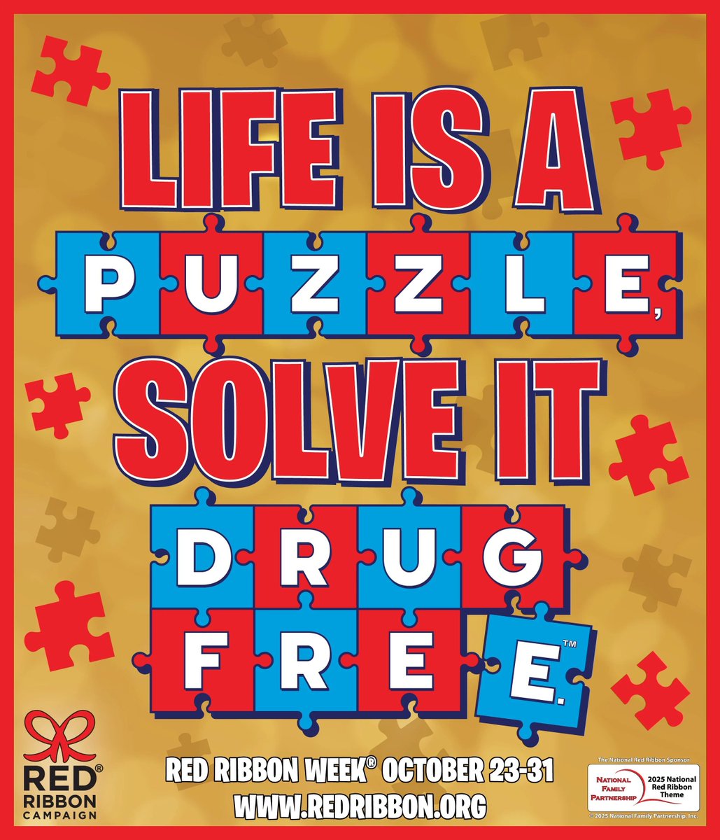 IT'S RED RIBBON WEEK! PREVENTION WORKS! Check out the Mind Matters series and learn more about your brain and substance use. buff.ly/40g5ESd There is still time to get the word out, Red Ribbon Week ends Friday, October 31, 2025.