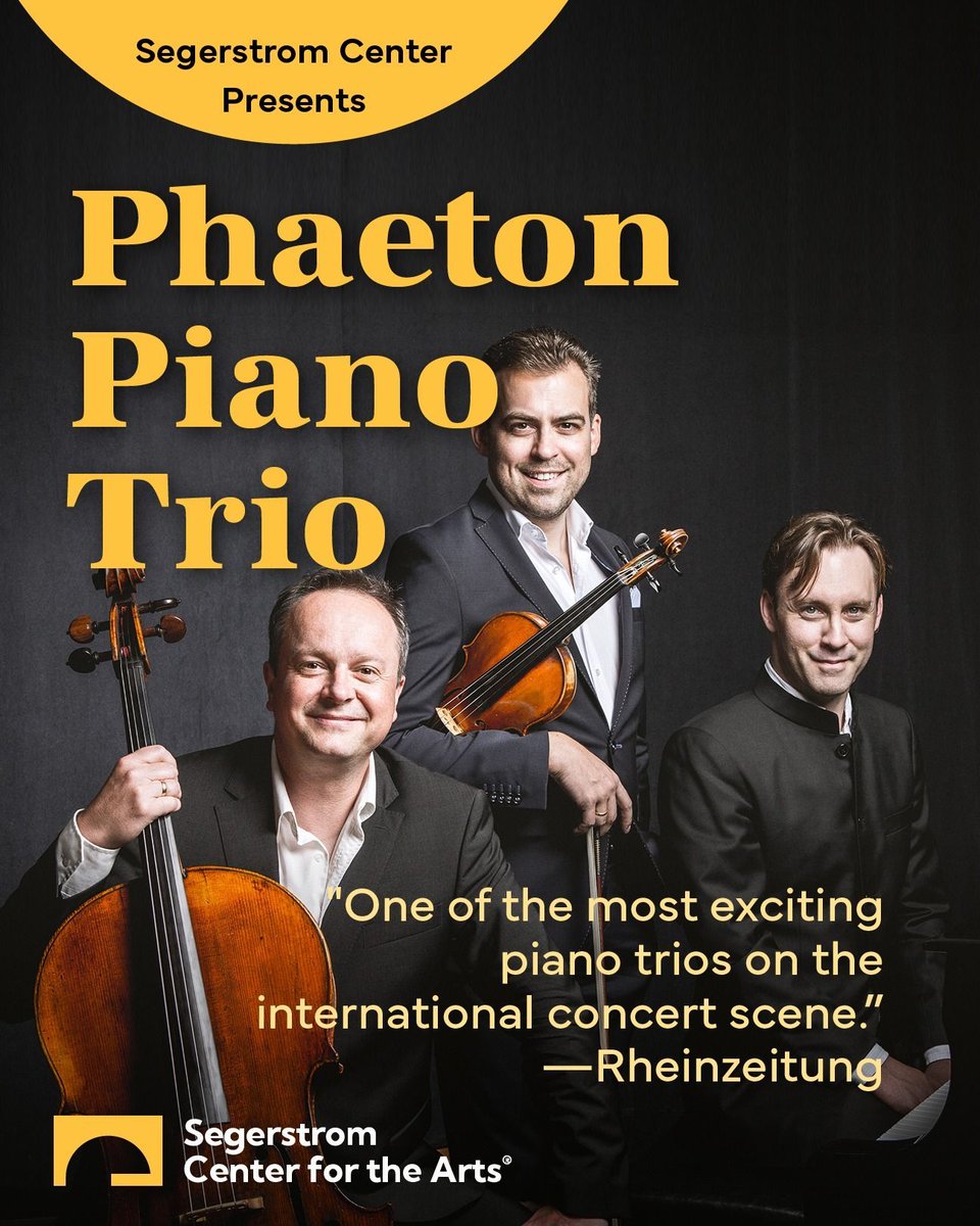 SegerstromArts's tweet image. Step into a world where music shimmers by candlelight. ✨

The Phaeton Piano Trio—Friedemann Eichhorn, Peter Hörr, and Florian Uhlig—deliver a performance of extraordinary virtuosity and emotion. Featuring works by Beethoven, Saint… instagr.am/p/DQaSpZOjM8x/