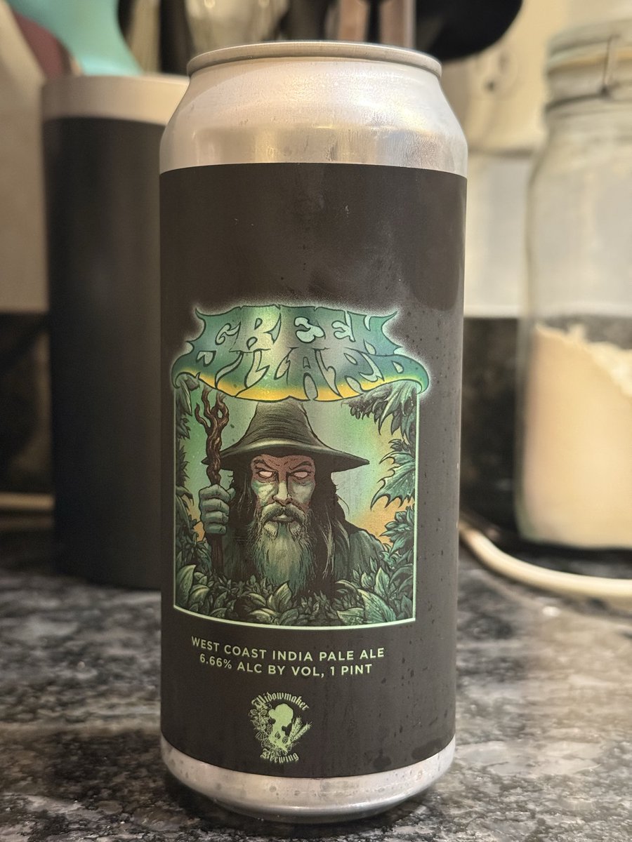 SighFieri's tweet photo. Currently enjoying a ‘Green Wizard’ West Coast IPA (6.66% ABV) by @WidowmakerBrew #cancheck @BOLT__CATCHER @kwp1039 https://t.co/ANqeI8kYoF