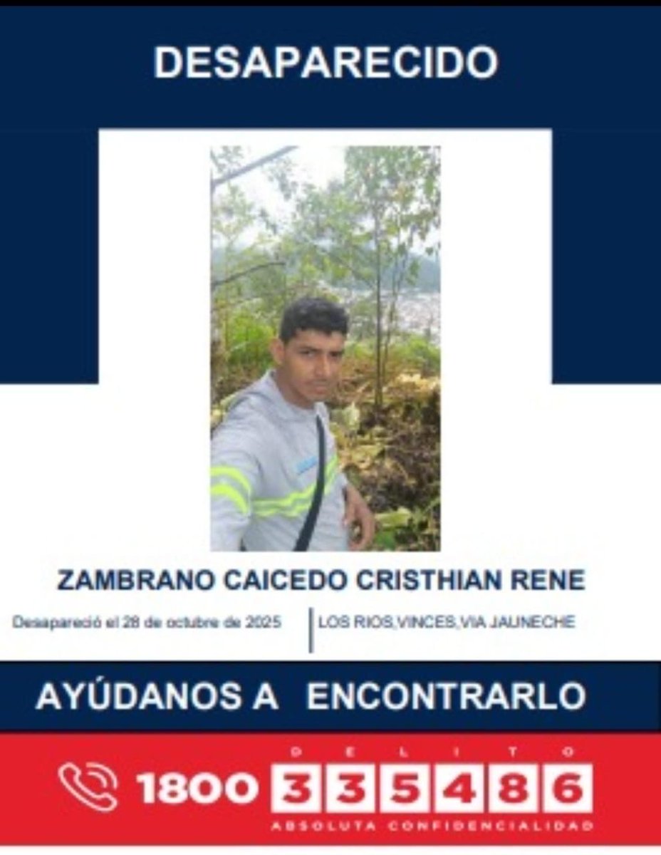 TiempoRealEC's tweet photo. 🆘.#URGENTE// 

Técnicos de la Empresa Pública de Comunicación del Ecuador #ComunicaEP desparecidos en Vinces, Los Ríos. https://t.co/DolTTP94k4