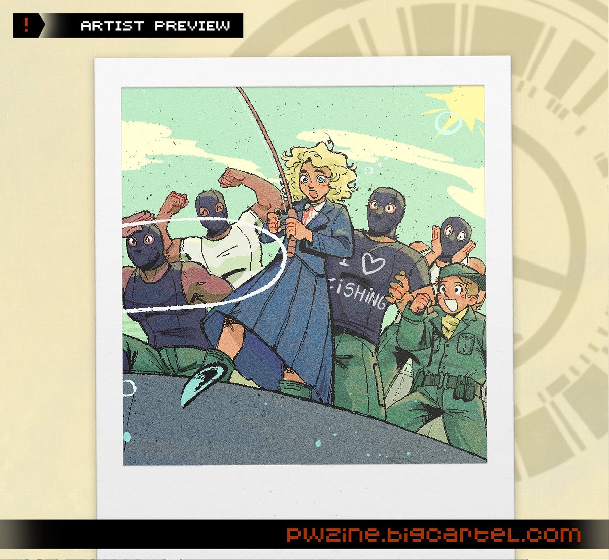 _sunclown_'s tweet image. Preview of my comic for peacewalker zine! Inspired by one of Paz diary tales 🐟🐠🎣. #mgs