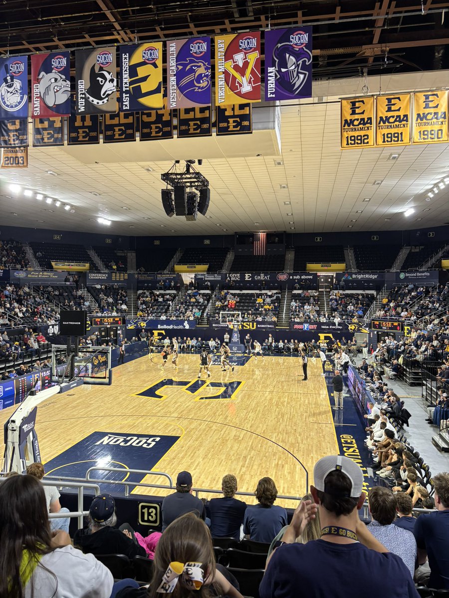 So good to be back in Freedom Hall! Team looks solid. Hanging around against Wake in an exhibition game. I’d estimate maybe 2,500 people here. 

Go Bucs!