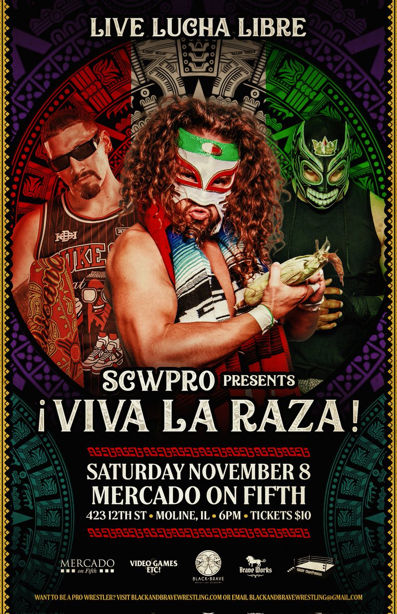 🚨 BREAKING NEWS 🚨

<a href="/Latinthunder1/">Latin Thunder</a> returns to action on November 8th in Moline for our debut INDOOR event at Mercado on 5th!

He'll team with <a href="/LonzoTheChicano/">Lonzo Romero</a> to take on <a href="/JohnBonhart/">John Bonhart</a> &amp; <a href="/CaseyJax_Top/">Casey Jax</a> in tag team action!

🔹 6pm start
🔹 Tickets just $10

Be there! #AEWDynamite