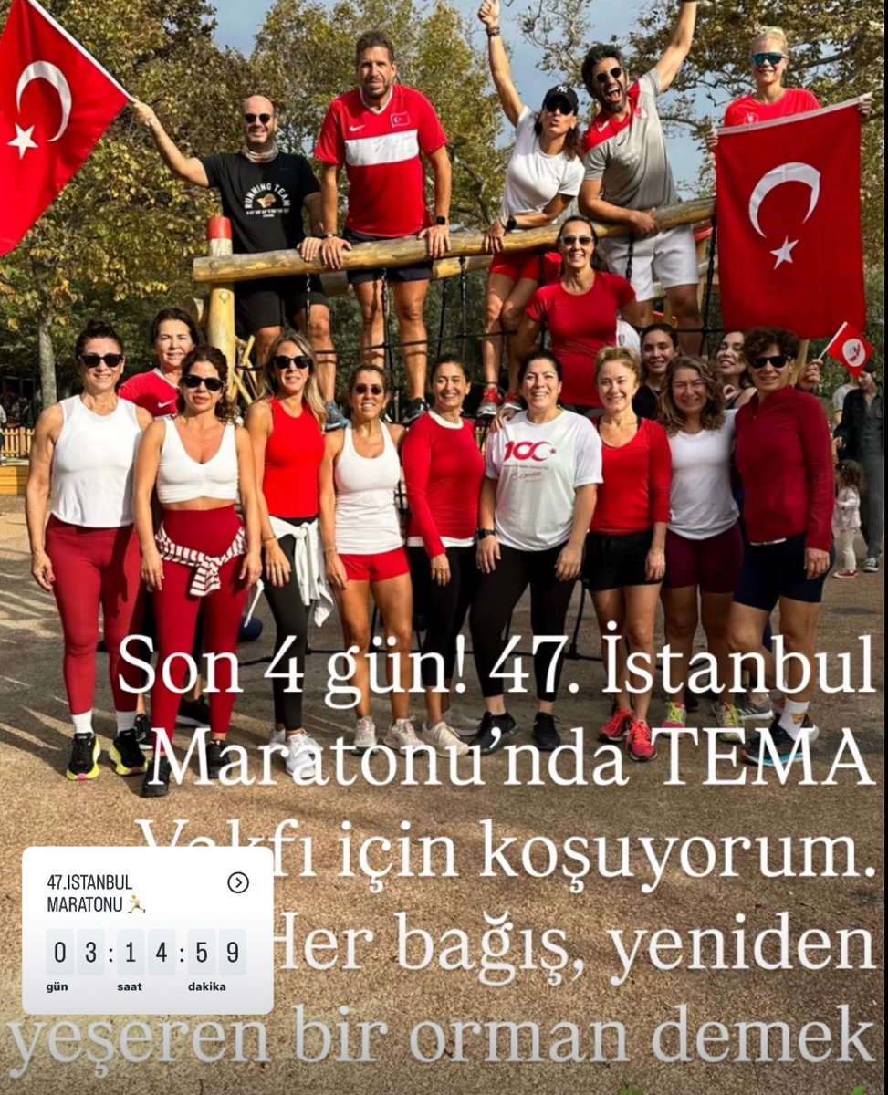 Bu yıl 47. İstanbul Koşusu’na sadece kendim için değil, doğa için çıkıyorum. 🌱
TEMA Vakfı yararına koşuyorum — sen de bağışınla toprağa umut olabilirsin! ipk.adimadim.org/kampanya/CC135…