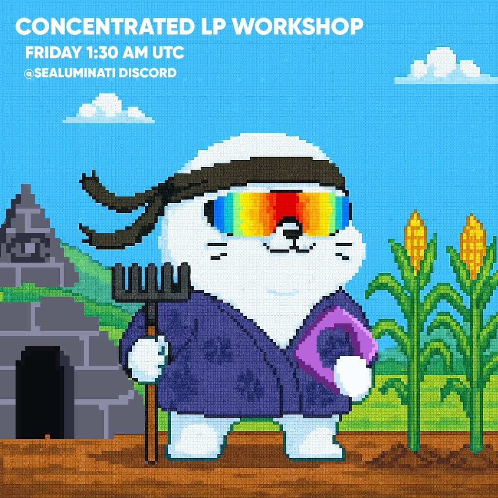 Our co-founder &amp; defi master <a href="/richardnhsu/">Richard Hsu | Yield Farmooor</a> will be holding a workshop in the <a href="/sealuminati/">Sealuminati</a> discord - Friday @ 1:30am UTC

We will be handing out WL prizes to attendees on the day. To be eligible Like / RT / Follow <a href="/sealuminati/">Sealuminati</a> &amp; <a href="/drippyfinance/">Drippy Finance</a>
