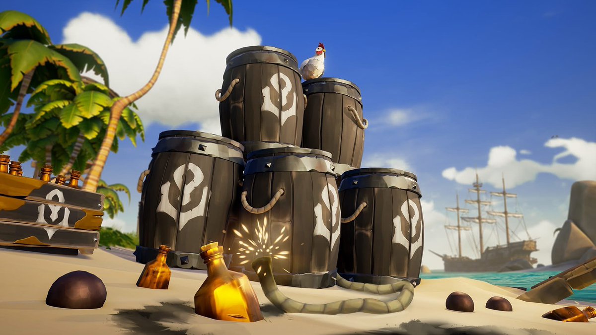 A miniature preview of season 17 👀🧨

(With a HUGE chicken... 🐓)

#SeaOfThieves #BeMorePirate  #Season17 <a href="/SeaOfThieves/">Sea of Thieves</a>