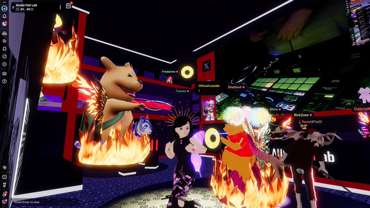 Hackathon After-Party at Audio Hot Lab in Decentraland!!😍😍😍😍💃💃💃💃 <a href="/decentraland/">Decentraland</a>