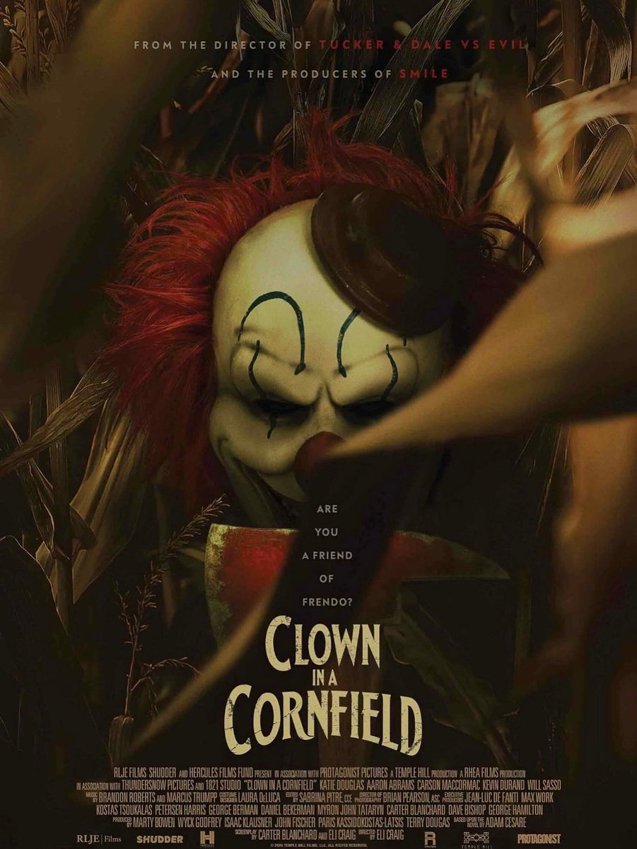 void_fromthe's tweet image. 🎪 31 Days of Horror – Night #29: Clown in a Cornfield
Small town. Big secrets. One very angry clown.
It’s Scream meets Children of the Corn—and nobody’s safe in the stalks. 🌽💀
#31DaysOfHorror #ClownInACornfield #FromTheVoidPodcast #SlasherHorror