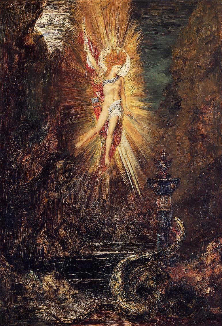 Apollo Vanquishing the Serpent Python 
— Gustave Moreau (1885)