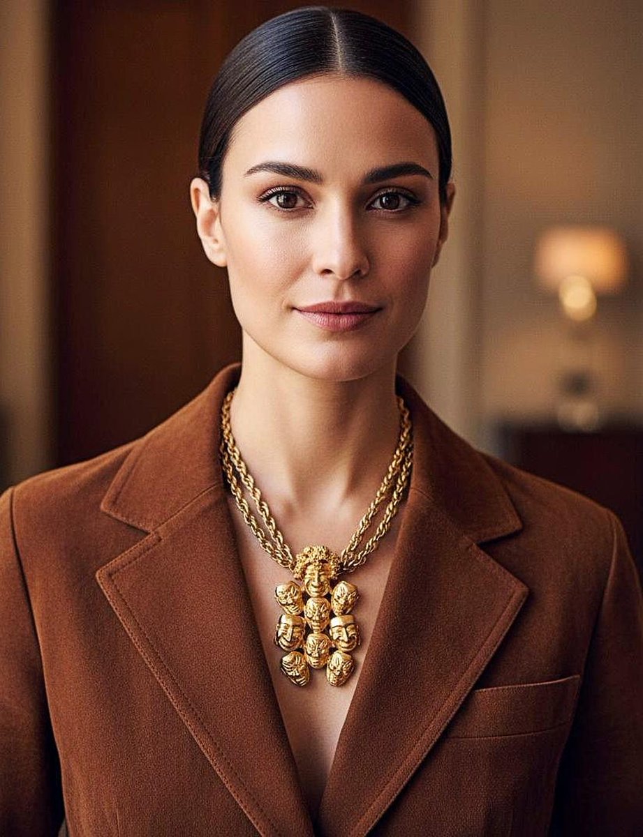 Vintage LES BERNARD Statement Necklace, Gold Tone Faces Pendant on Double Rope Chain, Bold Modernist Design by RenaissanceFair: 159.00 USD

Make an unforgettable statement with this striking vintage Les Bernard rare necklace, featuring a dramatic pendant… dlvr.it/TNySlb