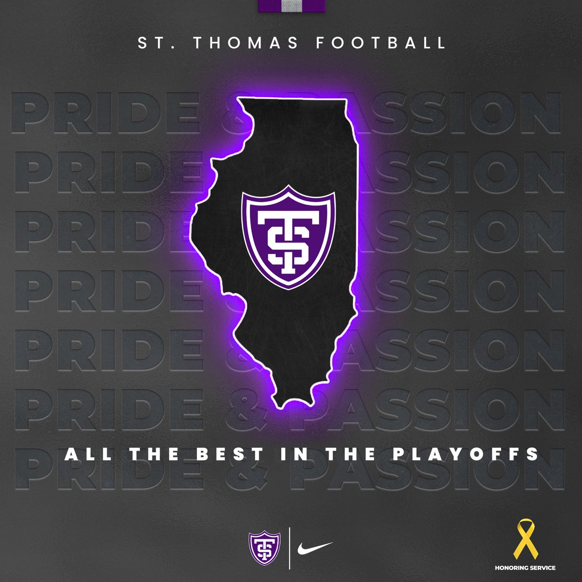 Best of luck to all the Illinois High School football players starting their playoff run this week especially our future tommies! #RollToms #Playoffs