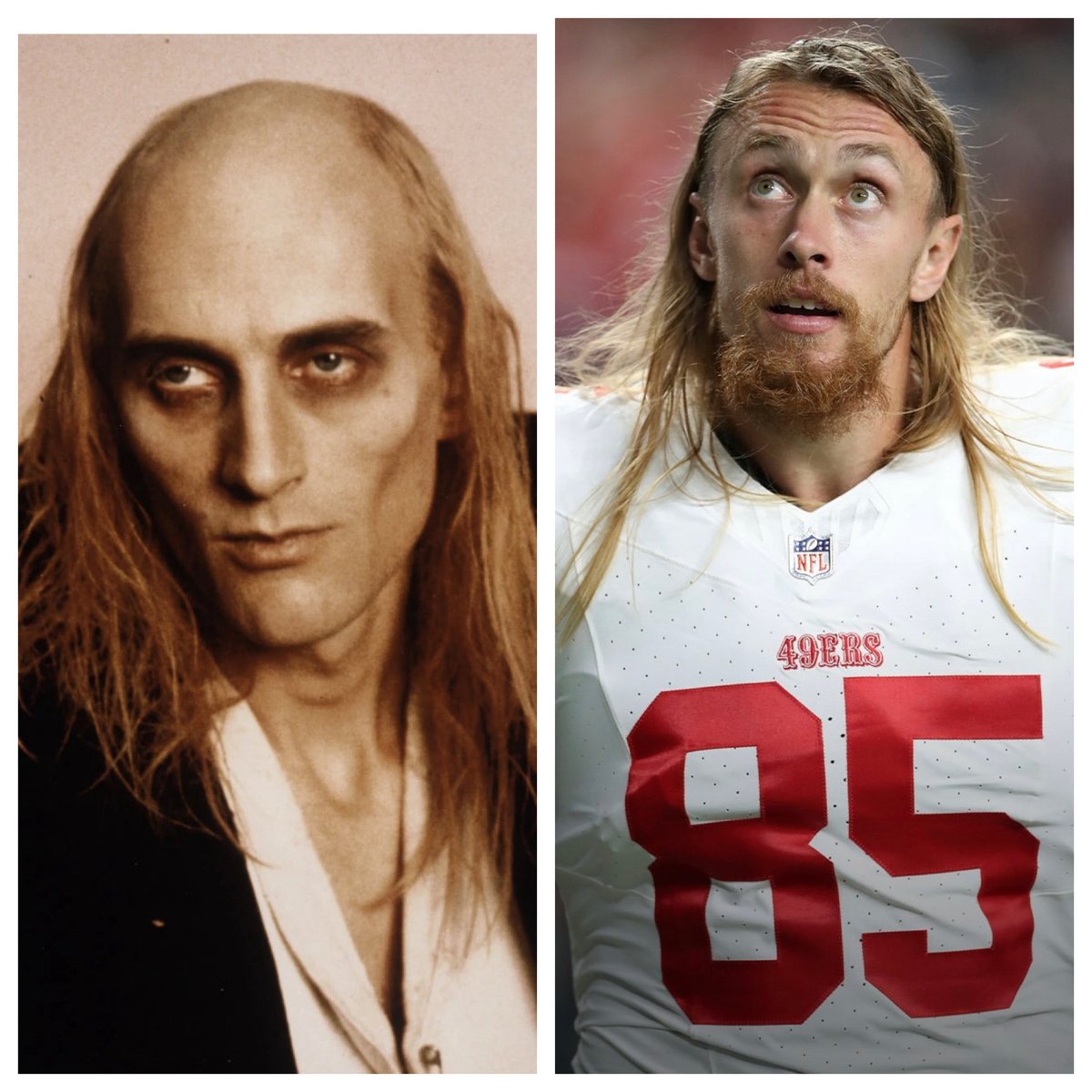 Annual reminder that I cannot unsee that George Kittle is Riff Raff from Rocky Horror Picture Show.