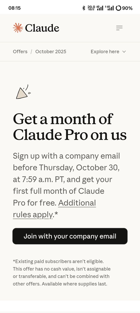 RT @zhangjintao9020 : Aujourd’hui, Anthropic a lancé une offre à durée limitée : un mois gratuit de Claude Pro. Premier