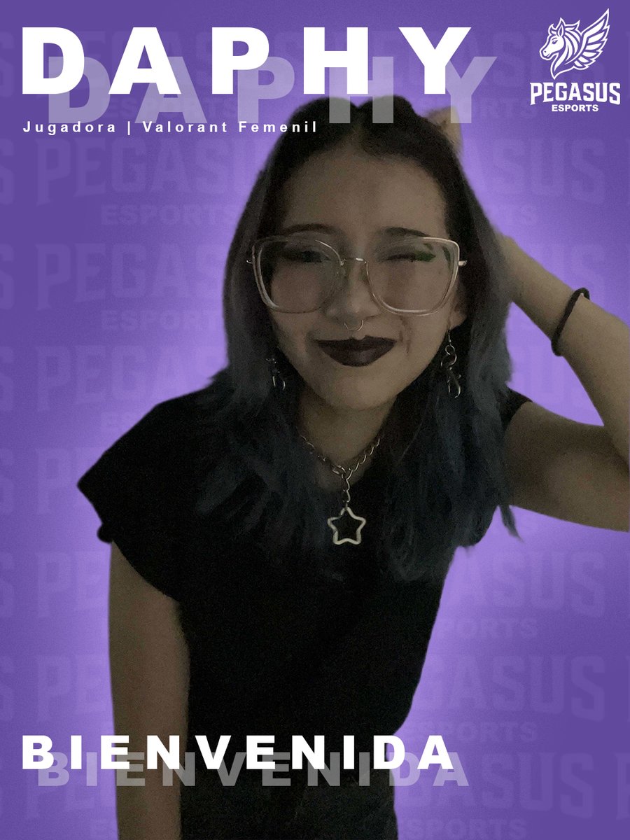 pegasus_esval's tweet photo. Presentación Oficial | PEGASUS ZENITH ♀️🪽
@Daphych — Centinela 🛡️
Entre aim y pena… lo que no tengo se queda en secreto 💜
Roster femenil de Pegasus Esports.
#PegasusZenith #PegasusEsports #ValorantFem https://t.co/sgsbwUfgEb