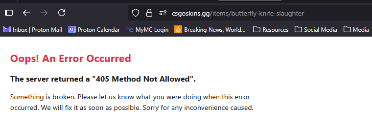 one hour after the knives start to become tradable: