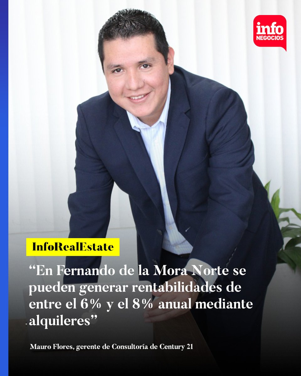 InfoNegocios_PY's tweet photo. 🏢 #infoRealEstate |
📈 En Fernando de la Mora Norte, Paraguay, se pueden generar rentabilidades de 6 % a 8 % anuales con alquileres, según Mauro Flores de Century 21. 🏘💡
https://t.co/DdvksQaq0R https://t.co/lYlrl9zRYG