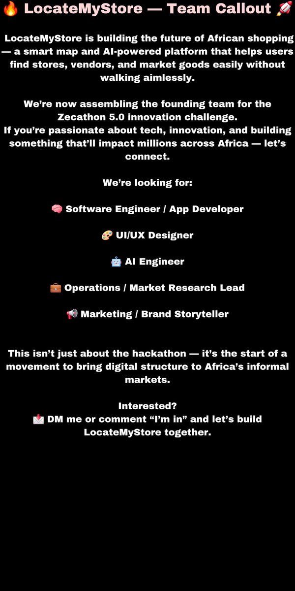 mosesp_eze's tweet photo. #LocateMyStore #Zecathon5 #Innovation #AfricaTech #StartupMovement @locatemystoreHQ https://t.co/aGL7MUls9A