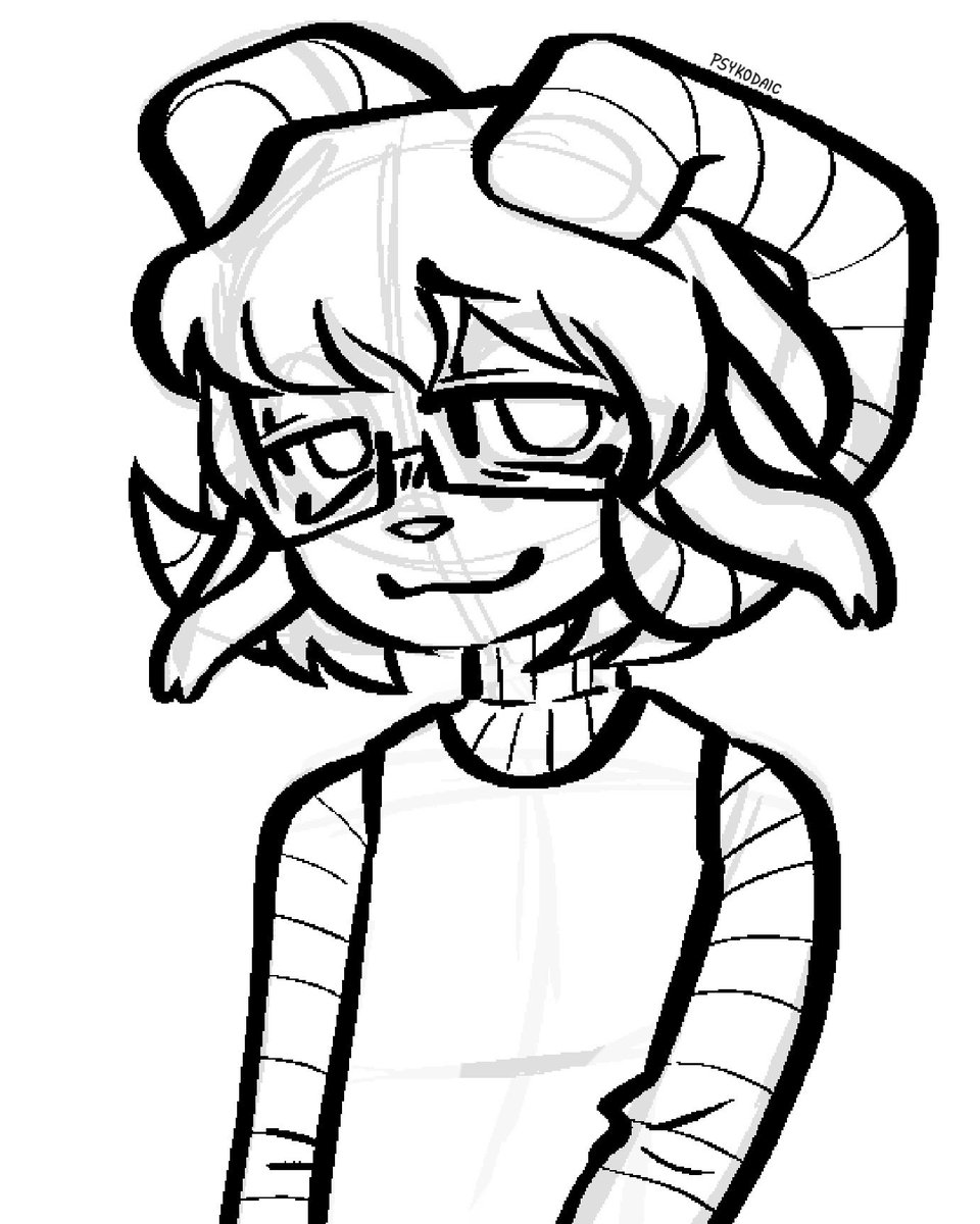 OCtober day 29 for my younger sibling ✨ this demon girl went along with my two demon girl characters :) 

Did an easy doodle for today cuz I am sick today rip