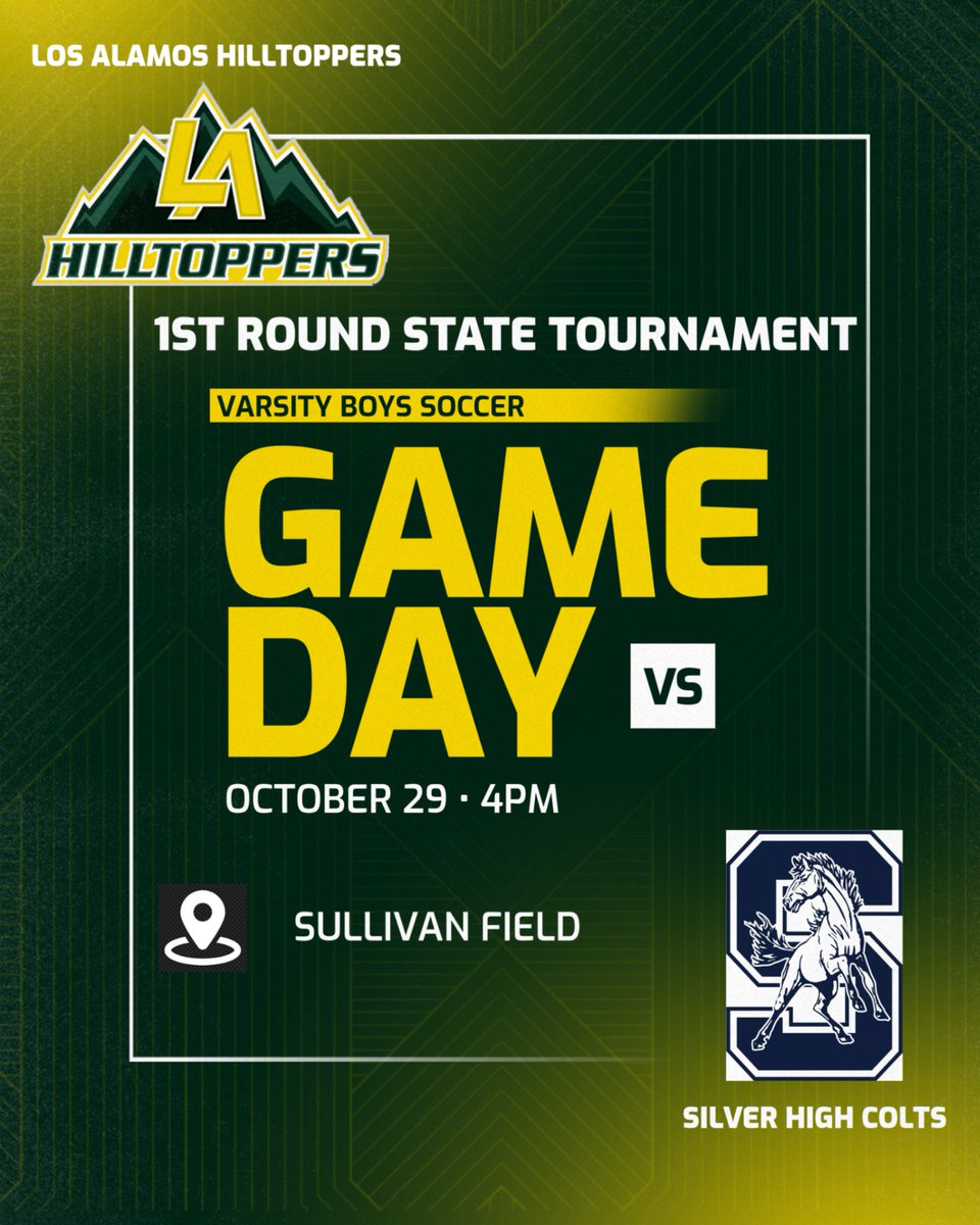 Come support our Topper Varisty Boys Soccer team who are competing in the first round of state versus Silver High School, today @ Sullivan Field! Good luck Toppers!