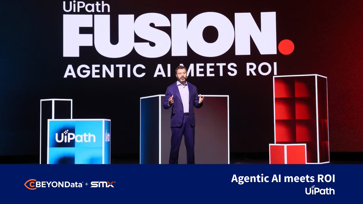 Did you know that 95% of agentic AI projects fail? At #FUSION2025, <a href="/UiPath/">UiPath</a> showed how to be the 5% that don’t.
✅ Tackle big use cases
✅ Design for scale
✅ Orchestrate end-to-end

Watch the keynotes: pulse.ly/qhjgwpnuz1

At cBEYONData + SMX, we’re helping our federal