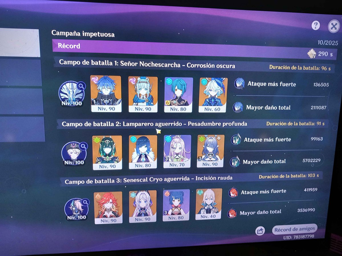 luiselcapo17's tweet image. No se como me he pasado el nivel 4 de la conflagracion estigia con el ultimo equipo la verdad