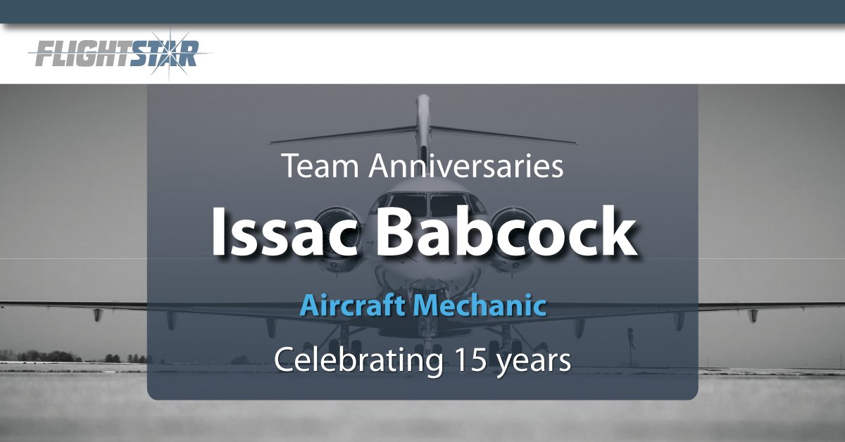 FlightstarCMI's tweet photo. 📣Shout out to Isaac Babcock as he celebrates 15 years at Flightstar! 🙌 
✈️🔧 #aviation #maintenance #15years https://t.co/K2tnFrlyOh