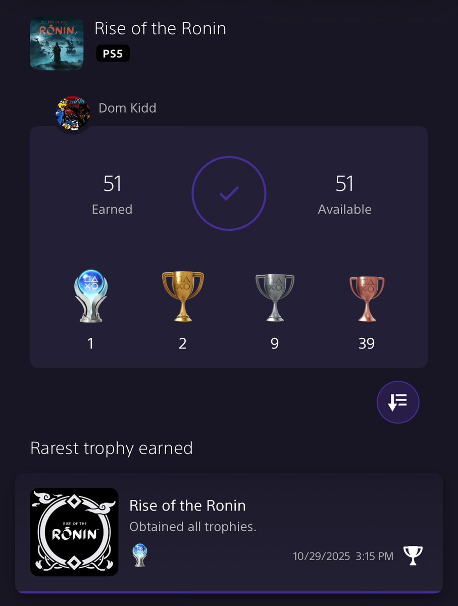 Game was ok. Platinum #314