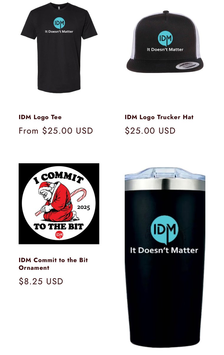 ChrisLingebach's tweet image. The @IDM_Pod Merch Store is LIVE! 🥵 TinyURL.com/IDMMerch