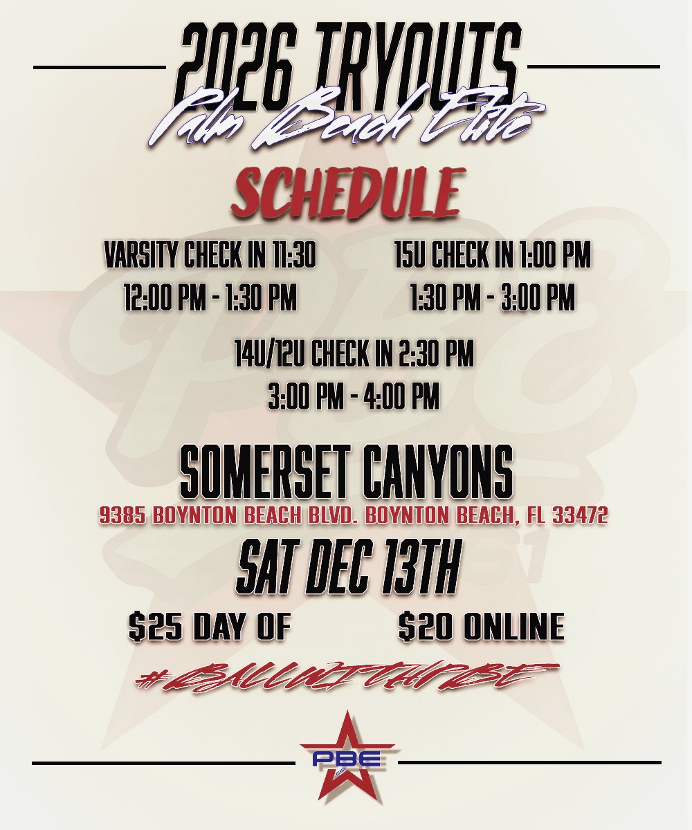 It’s that time of year again ⚡️ 
If you want to be Elite- play with the Elite

Registration form🔗- eventbrite.com/e/palm-beach-e…