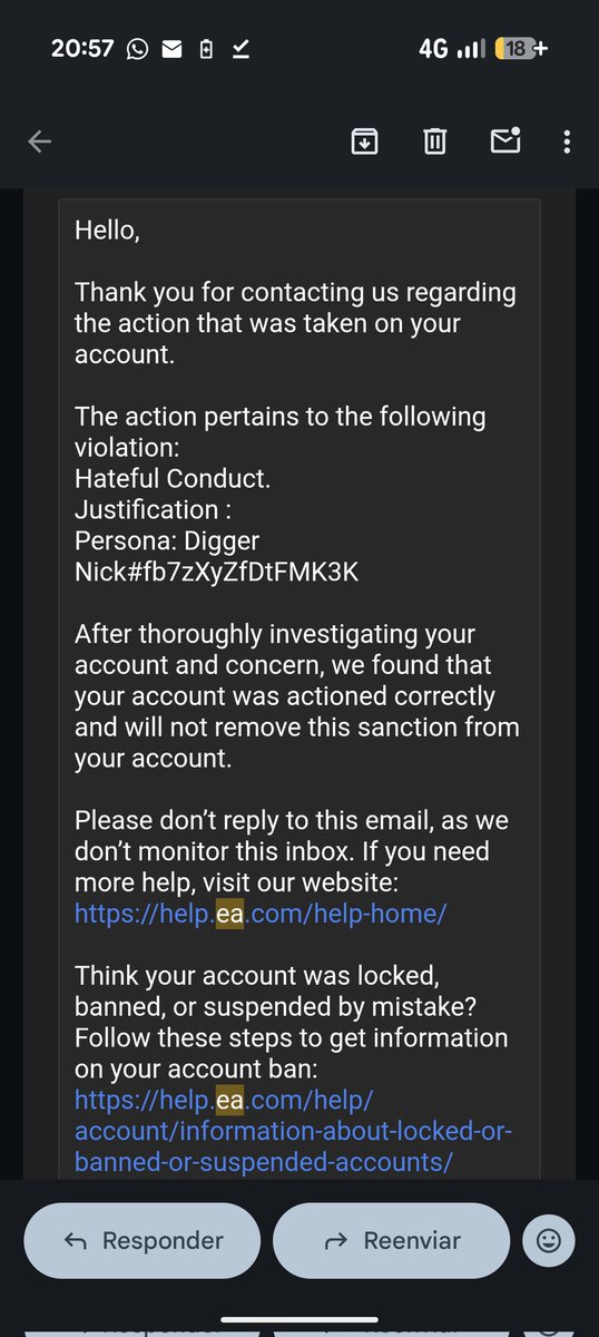 blasipoc4's tweet photo. I got banned from my 7 years old EA account without a warning, it has loads of games in the library for which I lost access to. Just give me a proper reason for my ban. @easportsfces @EASPORTSFC
@EA_Espana
@EA @EAHelp https://t.co/O2XZ2O4Pln