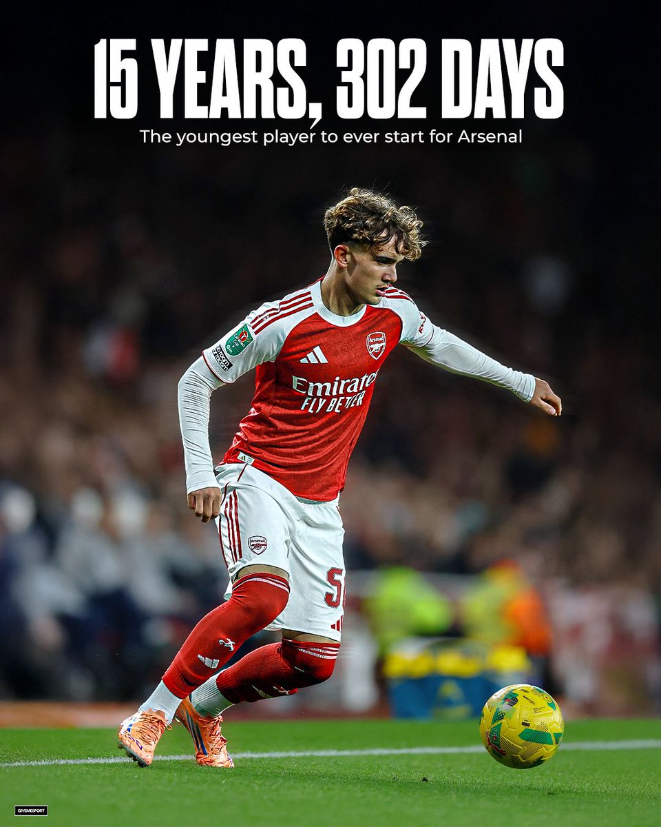GiveMeSport's tweet image. Max Dowman becomes the youngest 𝐄𝐕𝐄𝐑 player to start a game for Arsenal 🌟

History maker ❤️