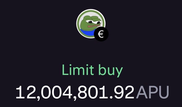 ayinsadiq's tweet image. Day 155 of DCA’ing into $APU every single day. 

1000$ today. 

~$48,600 invested so far.

Don’t forget it’s a frog cycle + memecoin supercycle. This is the best entry you can get for the #1 meme.

If you truly want to see the frog thrive, join the movement. Drop your screenshot…