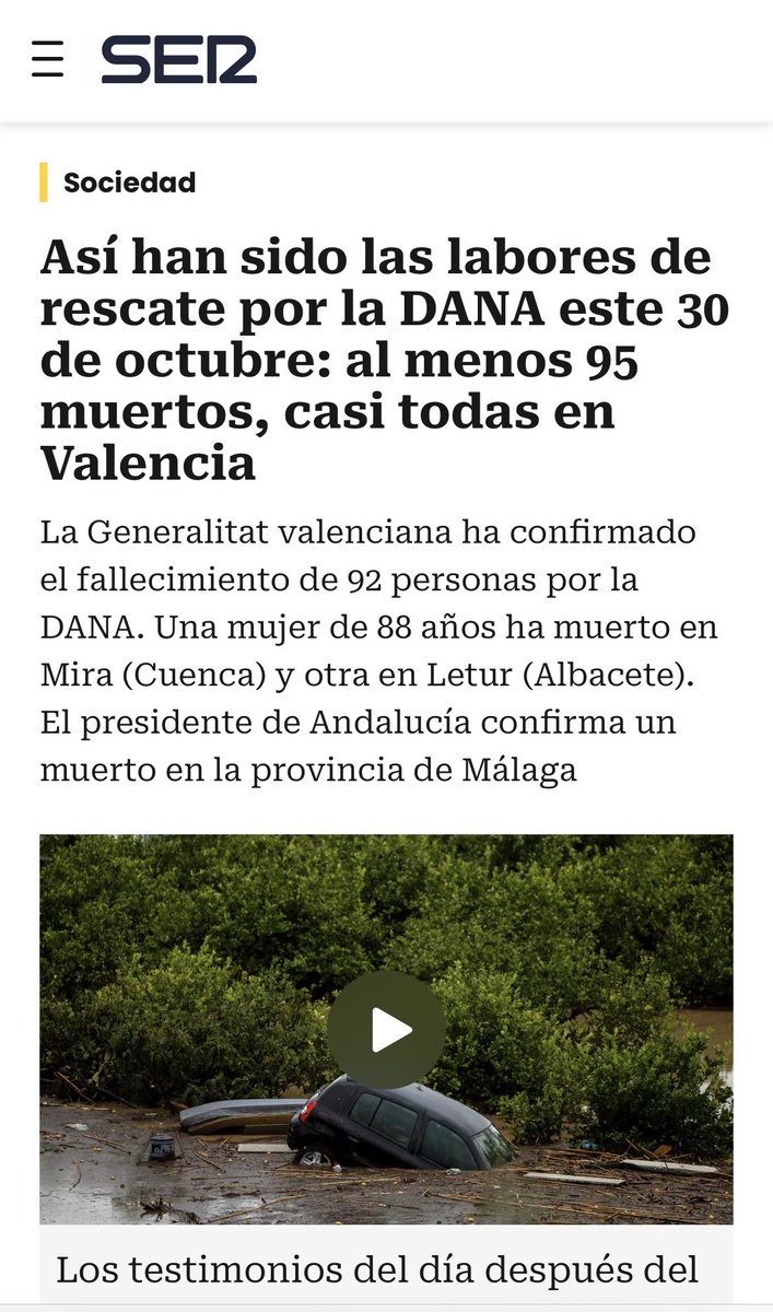 Se puede ser miserable, pero no hasta el punto de <a href="/SimancasRafael/">Rafael Simancas</a> . El Real Decreto de asalto a <a href="/rtve/">RTVE</a> del
PSOE y sus socios infames se votó el 30 de octubre, al día siguiente de la Dana, cuando se empezaron a conocer las primeras cifras de muertos.