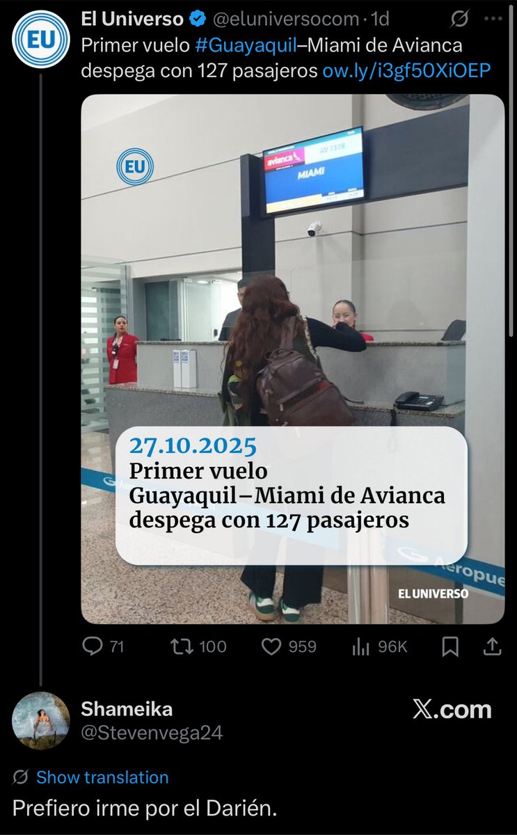 La reputación de Avianca en un comentario: