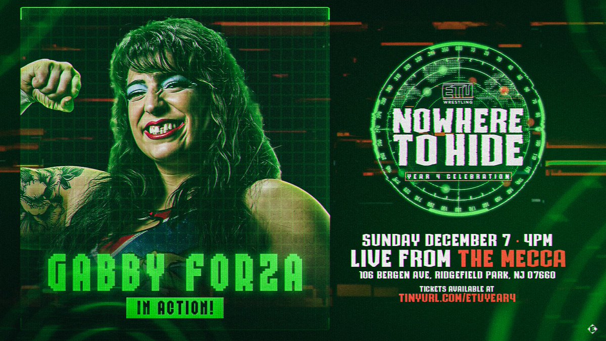 🚨TALENT ANNOUNCEMENT🚨

After an impressive debut back in May, <a href="/the_gnomie/">Gabby Forza</a> returns to ETU on Sunday 12/7 at Nowhere To Hide!

GET TICKETS NOW
🎟️: tinyurl.com/ETUYEAR4

🎯NOWHERE TO HIDE🎯
Dec. 7th • 4pm • The Mecca
Streaming LIVE on IWTV