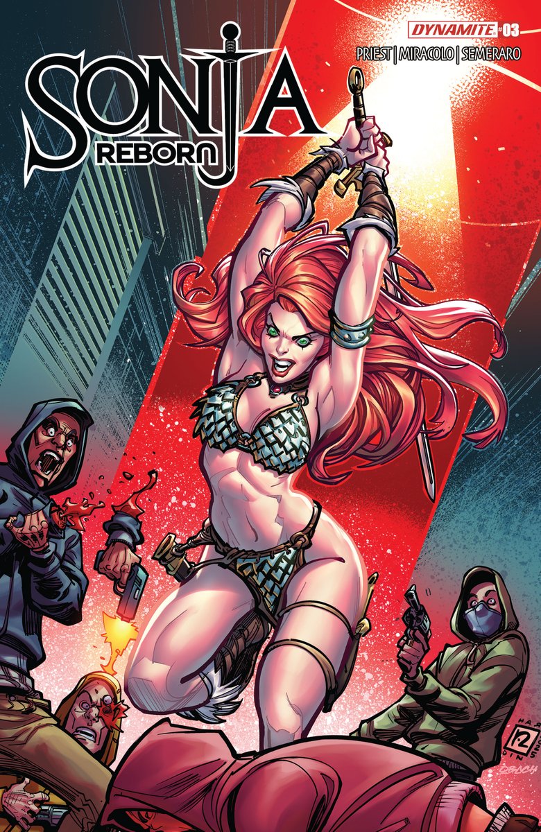 DynamiteComics's tweet photo. In stores this week, Sonja Reborn #3 with covers by Stjepan Sejic, Stuart Sayger, Chad Hardin, Greg Land and model Ani-Mia.

#redsonja #christopherpriest #alessandromiracolo #stjepansejic #stuartsayger #chadhardin #gregland #animia

https://t.co/My1c1h4v7I https://t.co/QzXOADtONh