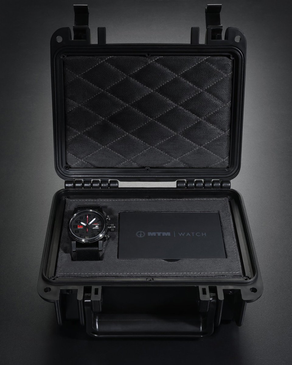HecklerAndKoch's tweet photo. We've partnered with MTM Watch to make a very limited run of HK Hypertec watches, built for ultimate durability. A solid 316L stainless steel case, Swiss quartz movement, and scratch-resistant glass crystal make this a No Compromise timepiece. 

Available exclusively at the HK Webshop, https://t.co/wMLn9QxrJ9