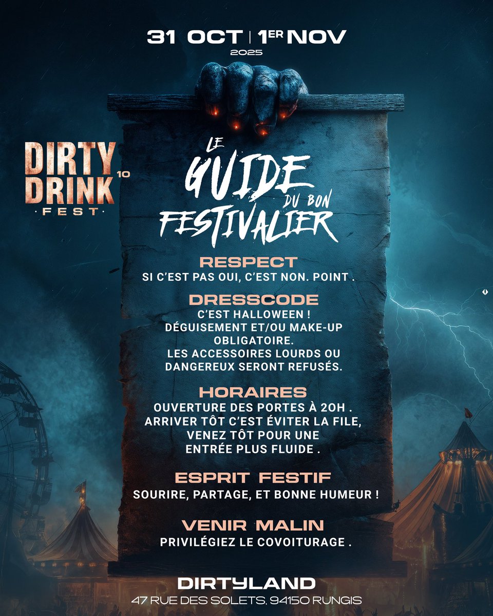 🌖LE GUIDE DU BON FESTIVALIER🌒

La réussite d’un évènement commence par vous, soyez de bon festivaliers. On s’occupe du reste. 🎉🥳