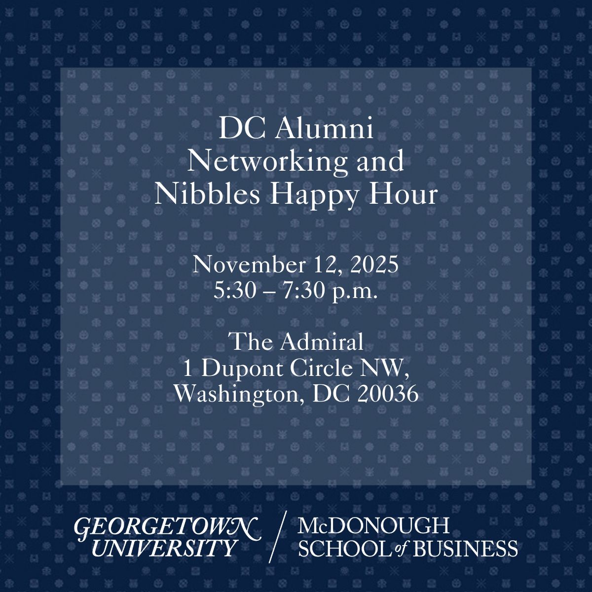 Georgetown McDonough Alumni tweet media