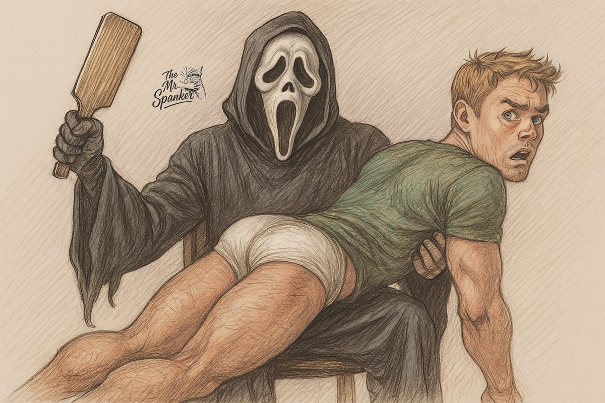 Trick or Spanking? 😜🎃
Ghostface might give you nightmares, but a good spanking? That’s the real candy.  
Featuring Goshtface (Scream)
Stay tune here and on my Patreon for more halloween pieces! #Halloween #Ghostface #Scream7 
#spanking #gayspanking #Discipline