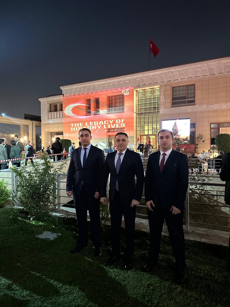 AzembassyIraq's tweet image. Qardaş Türkiyənin Cumhuriyyət Günü münasibətilə keçirilən təntənəli tədbirdə iştirak etdik