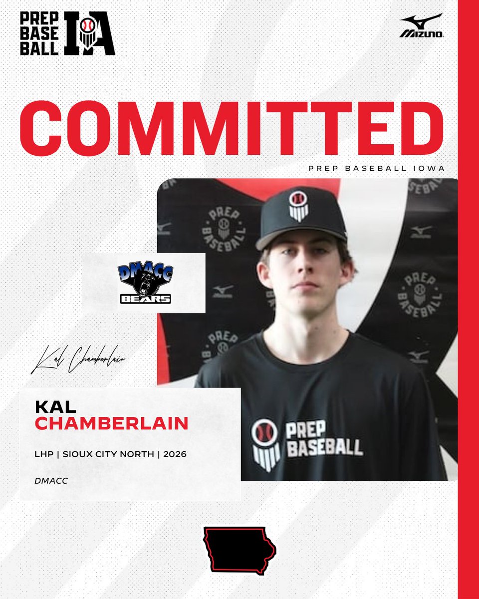 🎓𝐂𝐨𝐦𝐦𝐢𝐭𝐦𝐞𝐧𝐭 𝐖𝐚𝐭𝐜𝐡🎓

Kal Chamberlain (2026, LHP, Sioux City North) commits to DMACC.

👤 loom.ly/hIQqgI4

<a href="/KalChamberlain1/">Kal</a> ✖️ <a href="/DMACCBaseball/">DMACC Baseball</a>