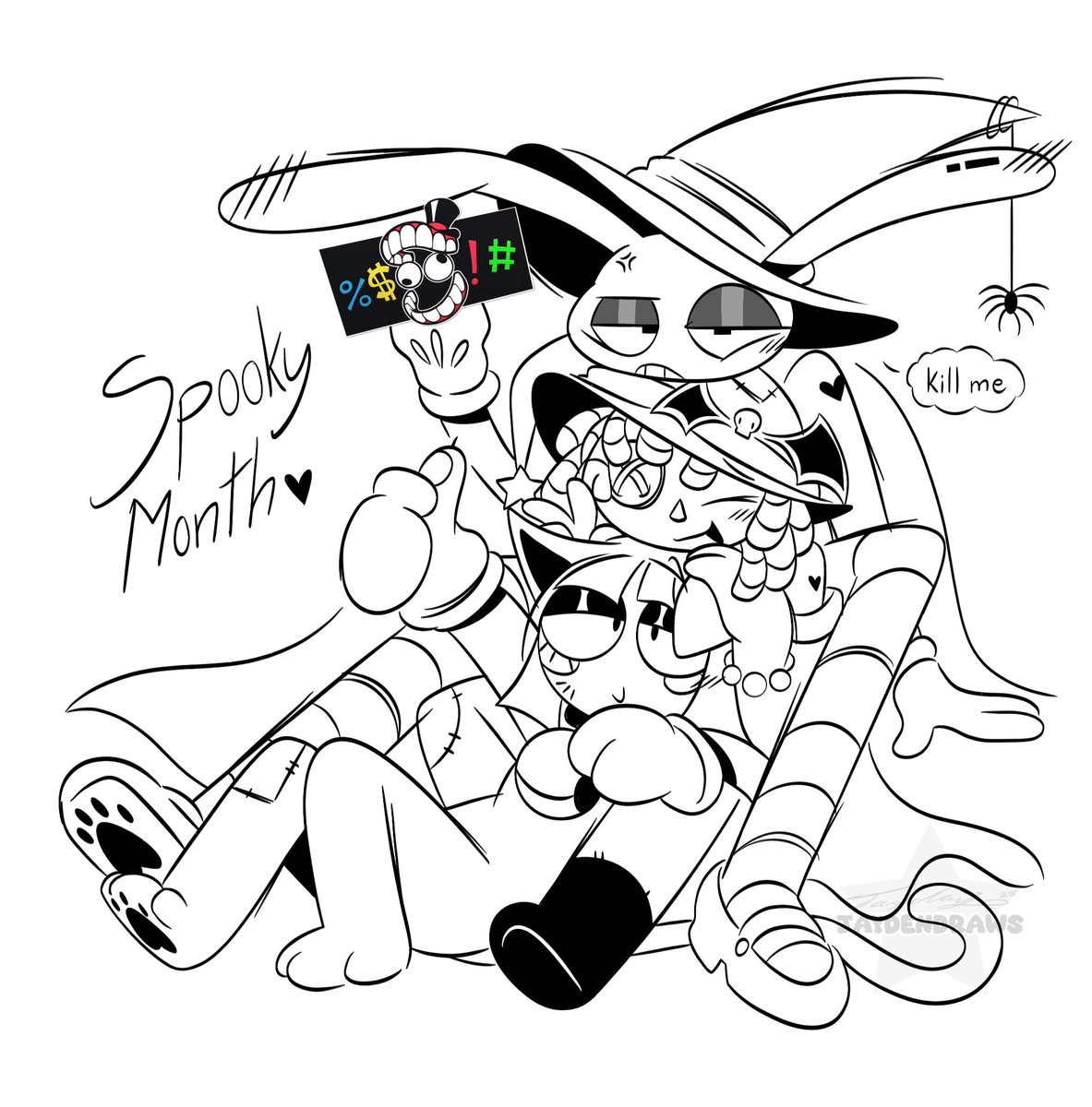 Countdown to spooky time! 🎃🐈‍⬛ #theamazingdigitalcircus #tadc #tadcfanart #jax #pomni #ragatha #funnybunnydoll #funnybunny #bunnydoll #jesterdoll #glitchproductions