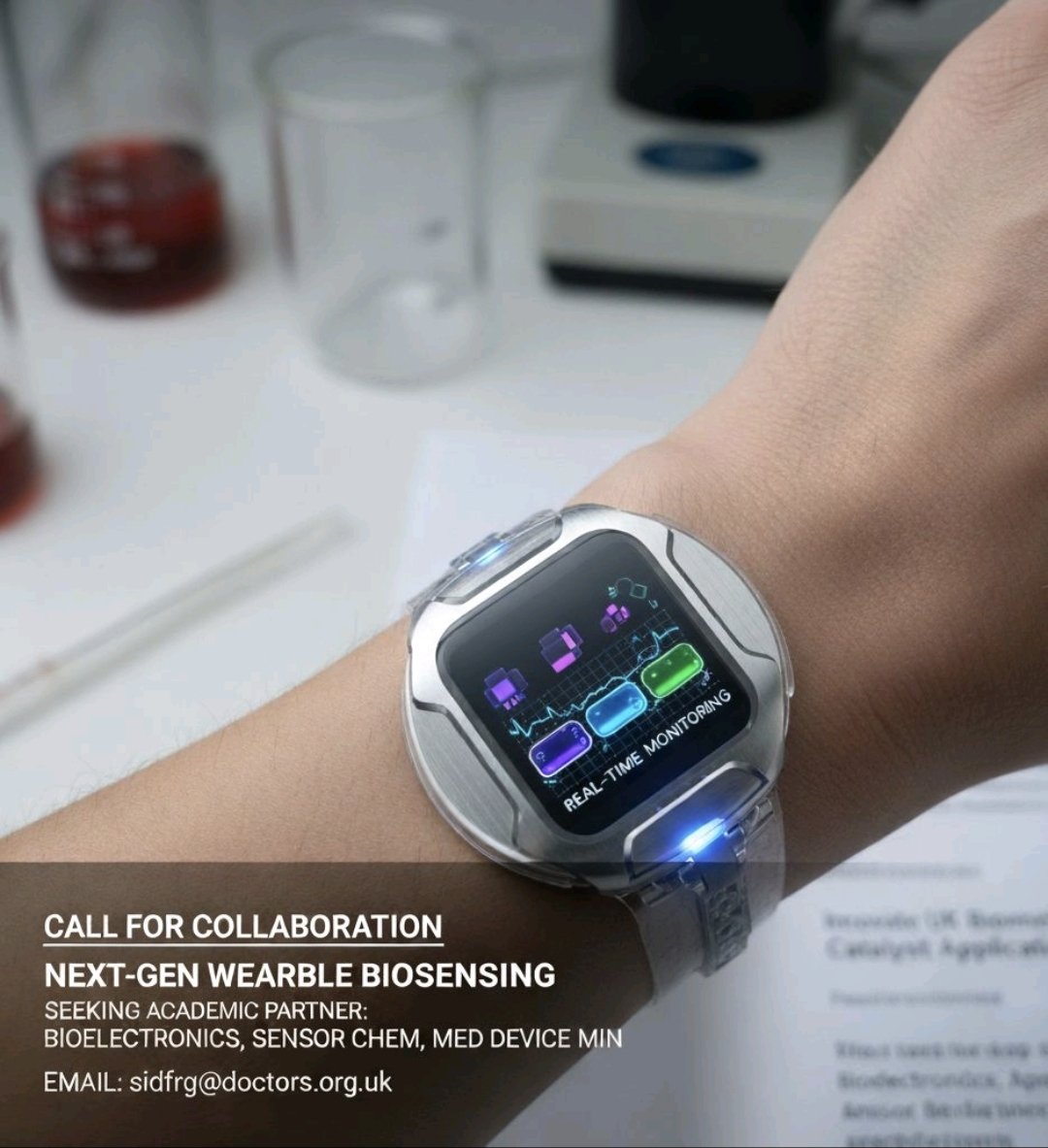 SFroghi's tweet photo. Call for Collaboration

We are seeking a world-class academic partner with expertise in bioelectronics, electrochemical sensor development, and medical device miniaturisation to join our Innovate UK Biomedical Catalyst application. A partnership will be critical for accelerating https://t.co/MnaRygZEBC