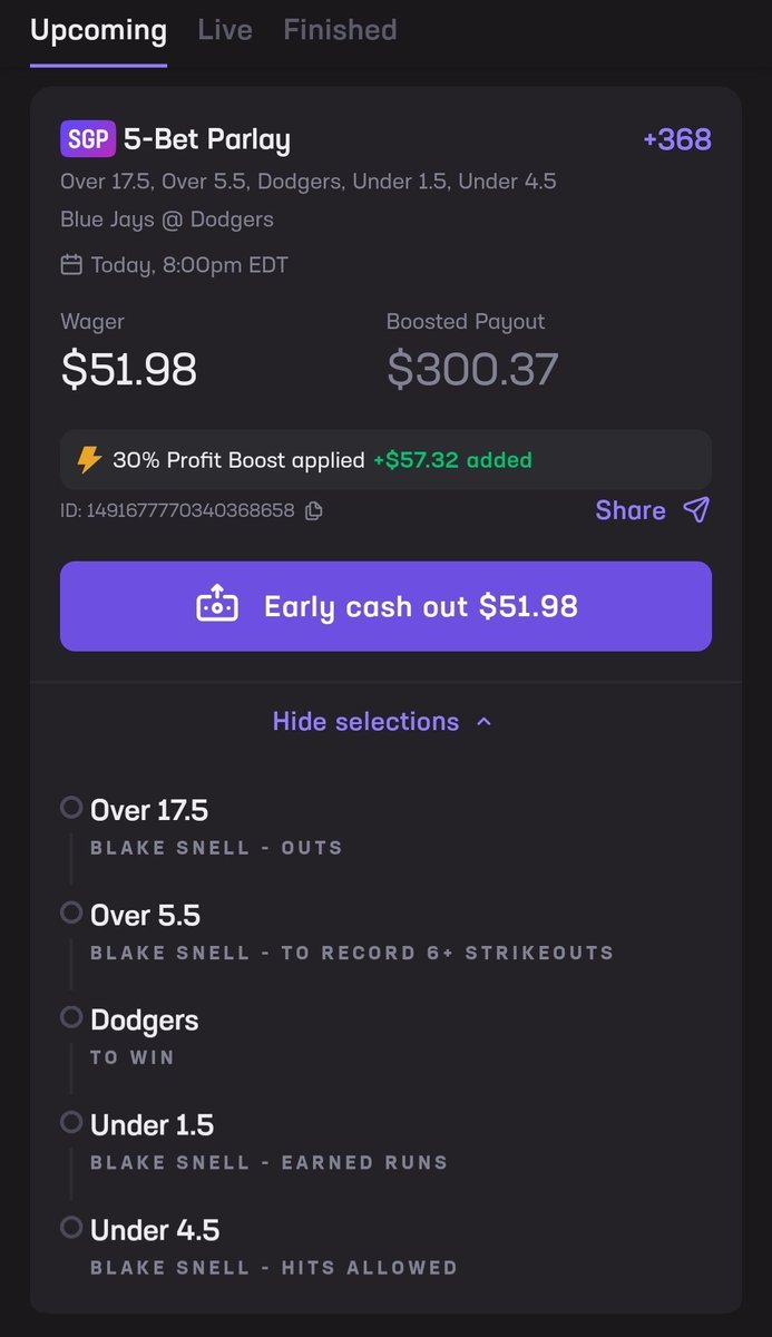 Going with the Dodgers tonight and Snell to have a monster game