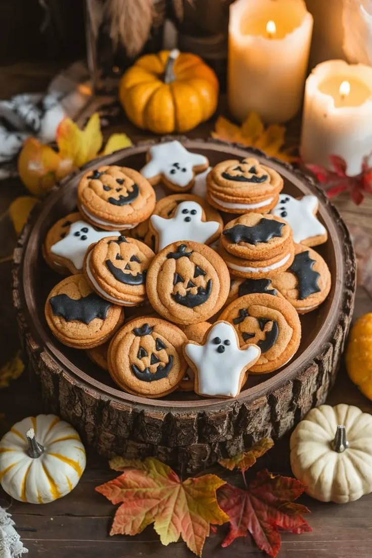 Pumpkin spiced Halloween cookies 👻